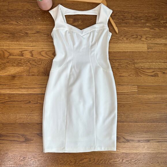 Boston Proper Dresses & Skirts - Bosoton Proper White Sweetheart Neckline Sheath Dress